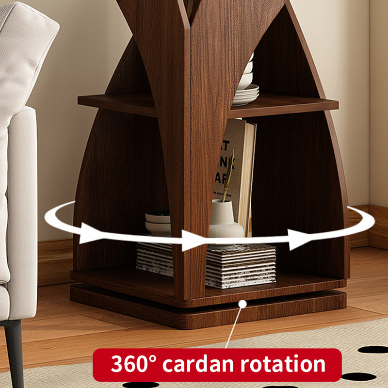 Rotating Bookcase, Dark Brown