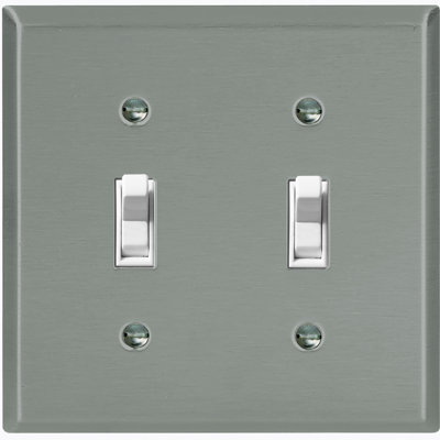 No Subject 2 - Gang Toggle Light Switch Standard Wall Plate