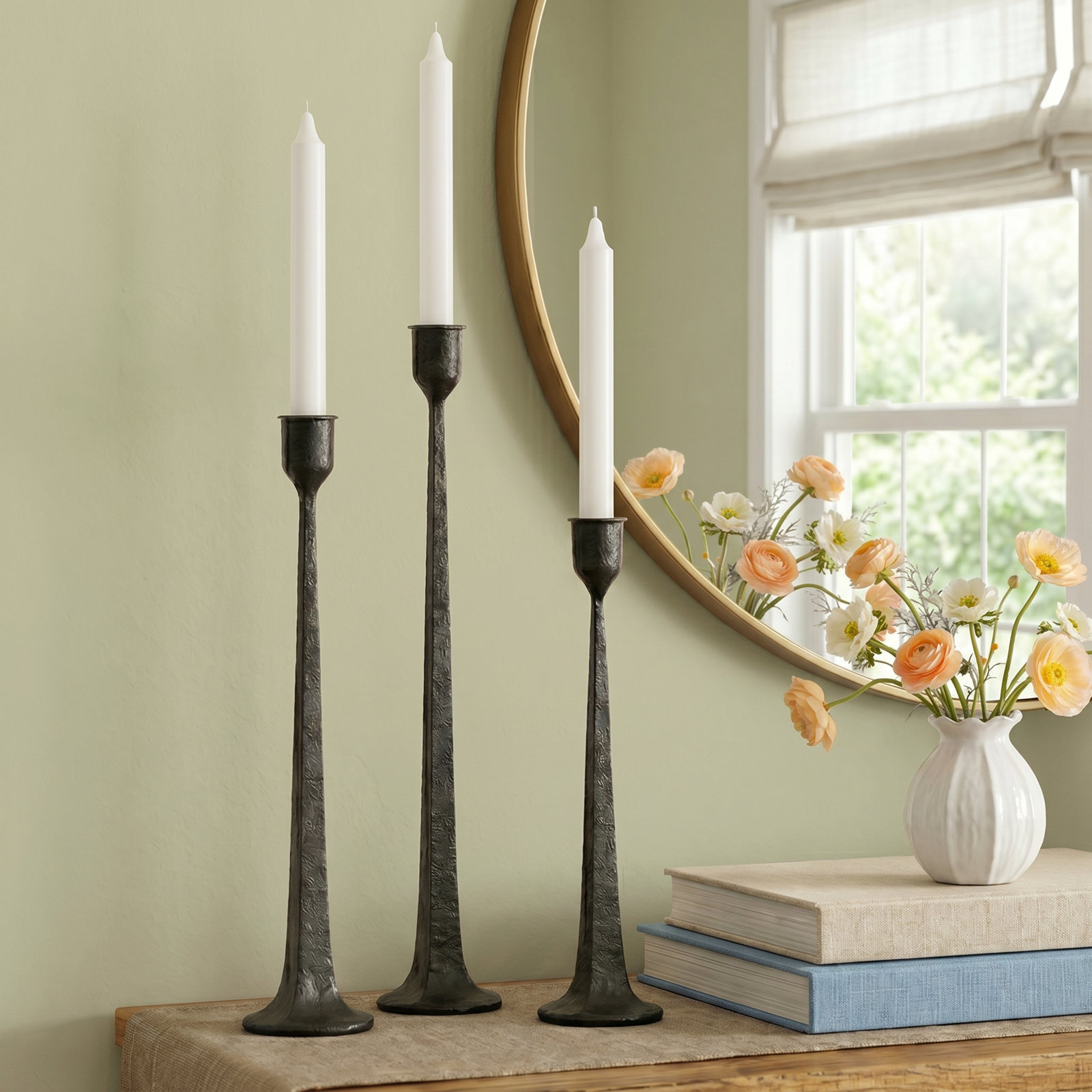 Salah 3-Piece Iron Candlestick Set