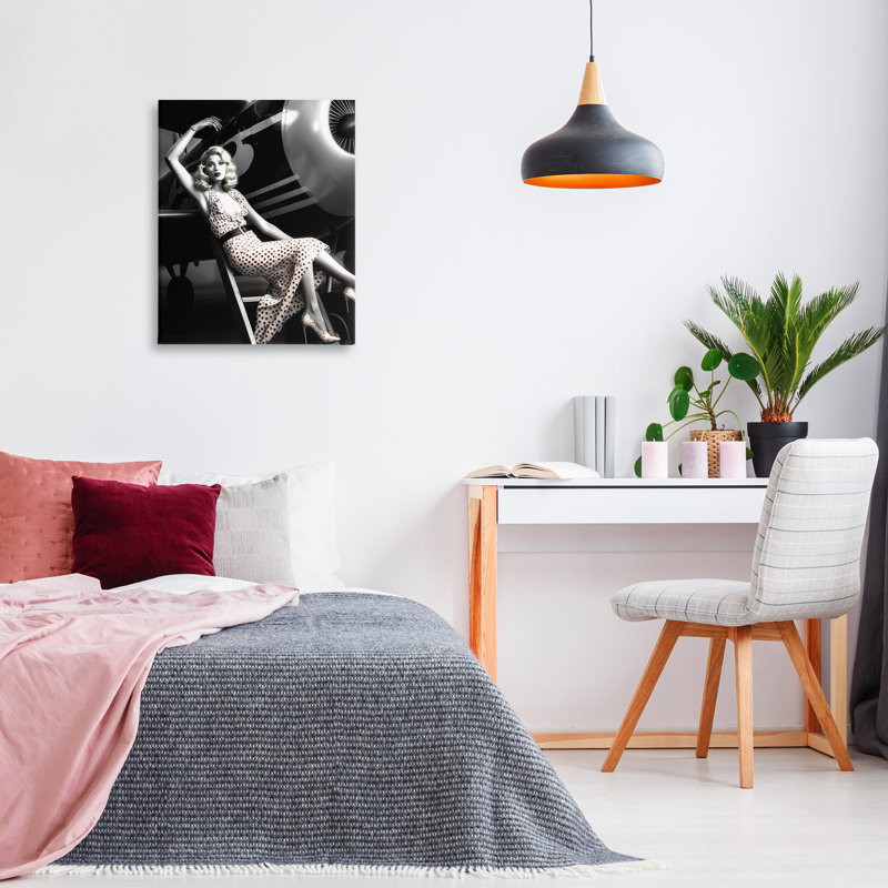 Art mural rétro sur toile par Ziwei Li, H 30 po x l 24 po