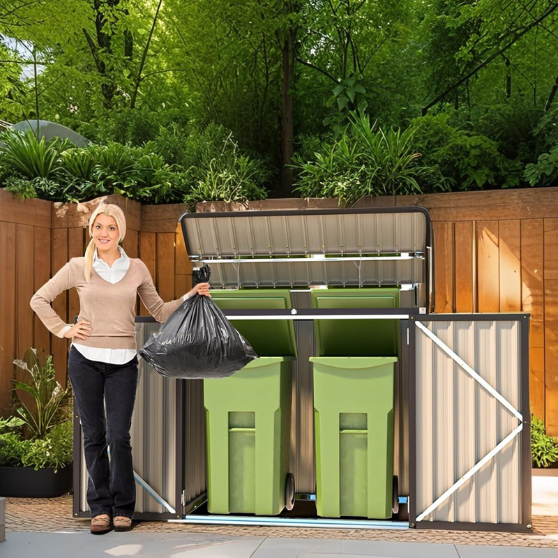 Garden Storage Box Shed, Grey