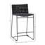 Forbes Indoor-Outdoor Flat Rope and Iron Counter Stool