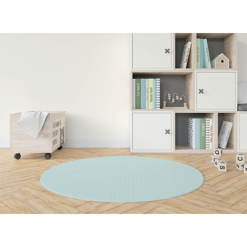 Teeny Tiny Slate Blue Kids Play Mat, Light Blue/Blue