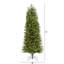 Arbre de Noël élancé artificiel épinette vert avec lumières claires / blanches