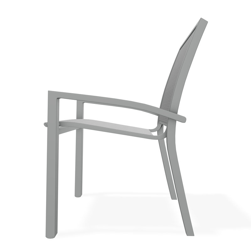 Kendall Outdoor Dining Chair, Graphite, Titanium Sunbrella®