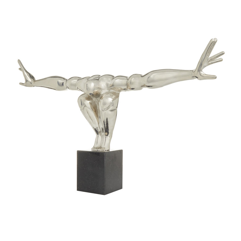 Figurine Wycliffe en aluminium, Argent