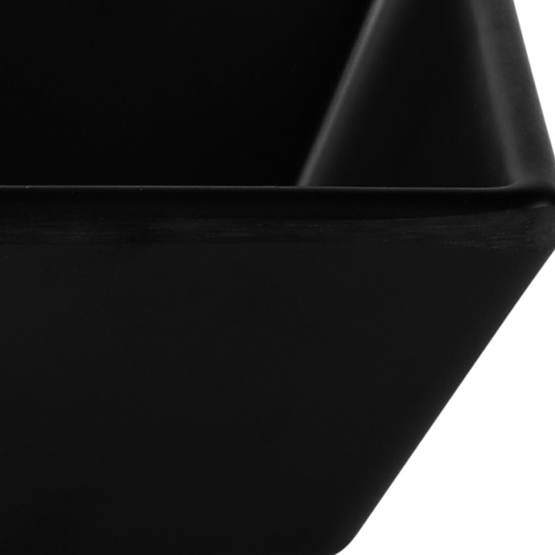 Elite Global Solutions Zen Square Melamine 6 Piece Ramekin / Soufflé Dish Bakeware Set, Black, 1.5" H x 3" W x 3" D