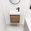 Meuble-lavabo flottant de 18 pouces - Compartiment de rangement spacieux, lavabo en céramique, design tendance, petit ébène brun avec options d'évier, lavabo, apparence moderne,