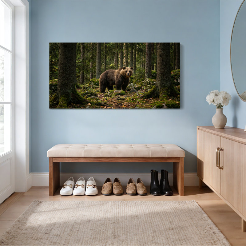 Ours brun dans la forêt, reproduction d'art sur toile, reproduction de la faune pour le salon, chambre à coucher, décor à la maison