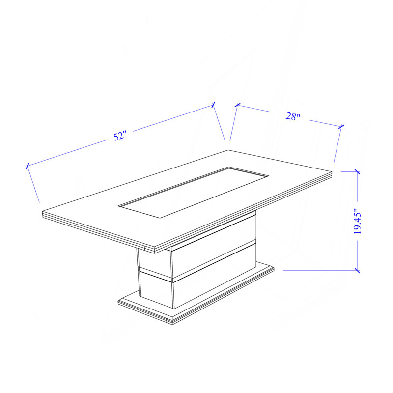 Table basse grise