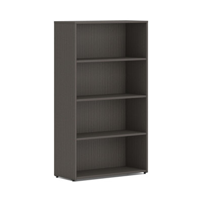 Bibliothèque HON MOD, 4 tablettes, l 30 po, teck ardoise