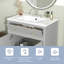 Ensemble de meuble-lavabo simple autoportant avec portes à fermeture douce 30 po avec lavabo en céramique, style moderne