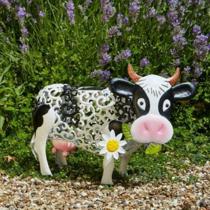 Buttram Cow Metal Garden Statue