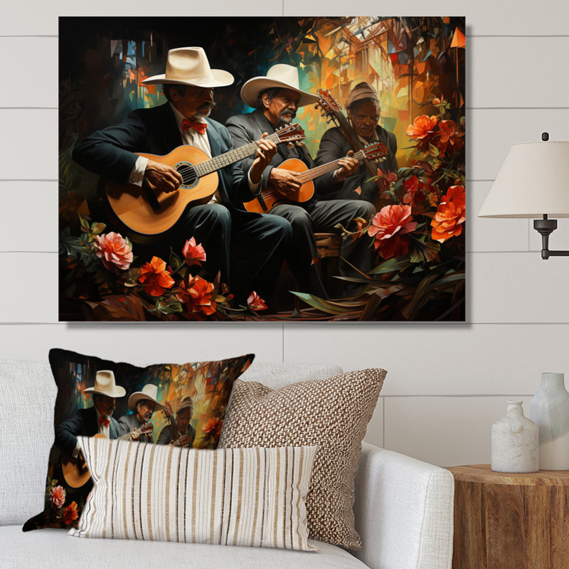 «Mexico Mariachi Melody Musical III», reproduction d'art sur toile, H 16 po x l 32 po, Toile tendue
