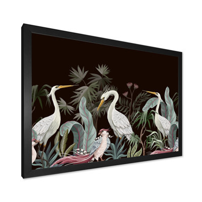 Chinoiserie avec oiseaux et pivoines III - peinture sur toile