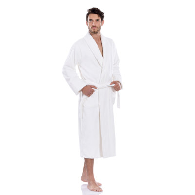 One Size Fits Most Luxury Turkish Bath Robes for Men & Women, 100% Turkish Cotton, Hotel Style Ultra Soft Robes For Home and Bath - Soft Shawl Collar Bathrobe with Adjustable Belt for Him & Her