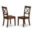 Ensemble de table de salle à manger 3 pièces pour petits espaces comprenant une table de salle à manger rectangulaire avec rallonge papillon et 2 chaises en bois, acajou