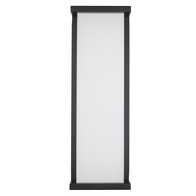 Iron LED Wall Light, Black, 24" H x 9" W x 4" D
