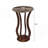 Round Accent Table With Faux Marble Top-682167945