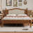 Exquisite Wooden Platform Bed with Natural Rattan Headboard for Dreamy Sleep-1942782629-1936892079
