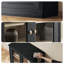 Buffet modulaire 95,1 "avec portes de présentation et rangement, noir-656624770