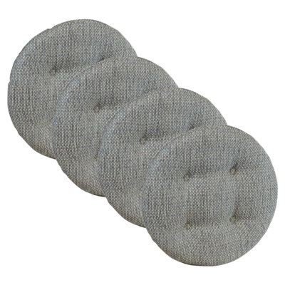 Coussin de tabouret de bar texturé antidérapant, rond de 14 pouces, ensemble de 4