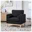 Fauteuil de style campagnard 35,5 po large avec ressorts ensachés, noir-14433974-14433975