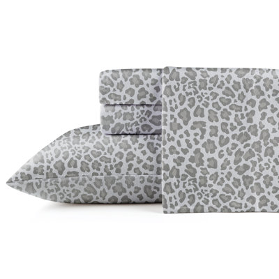 Flannel Animal Print Sheet Set