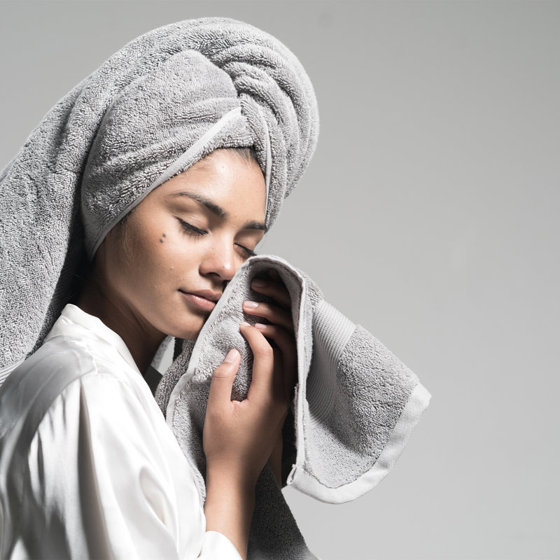 Cotton Blend Hand Towel, Gray
