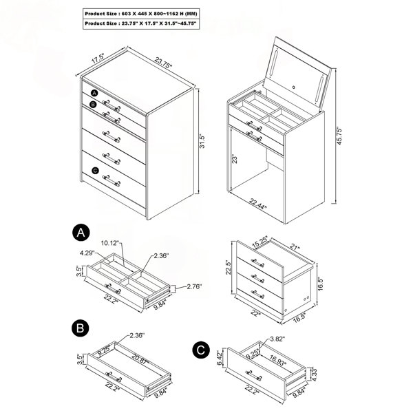 Dimensions du produit