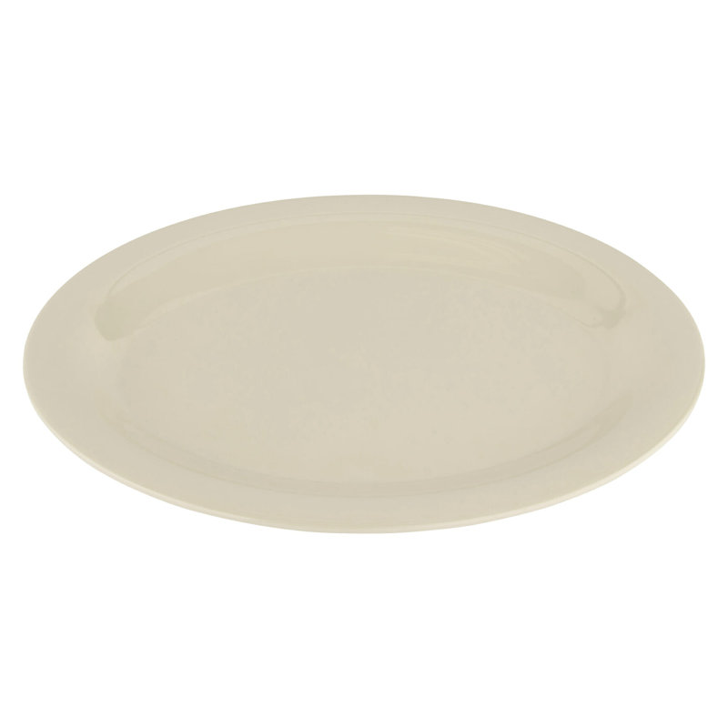 Plateau de service ovale en mélamine GET, ivoire à losanges (ensemble de 12), H 0,91 po x L 12 po x l 9 po