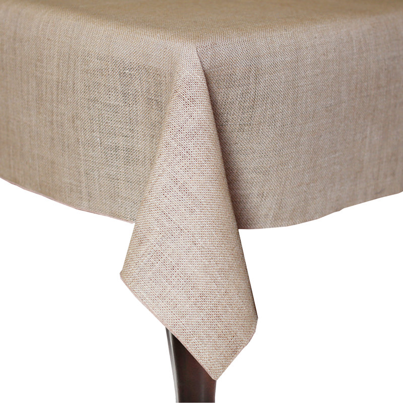 Ultimate Textile -Burlap Square Jute Tablecloth Natural, 90" x 90", 2