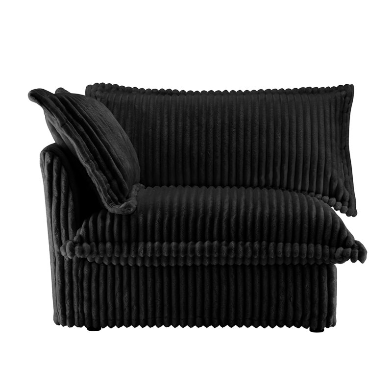 Koala Sofa LSF W/1 Pillow, Black