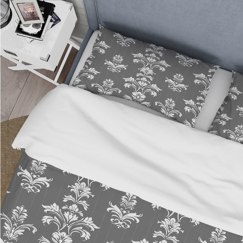 Ensemble de housse de couette Gray, Housse de couette très grand + 2 très grandes ta