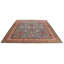 Tapis tribal Kazak bleu et ivoire 8 x 10