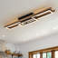 Imitation Wood Led Rectangle Flush Mount Light