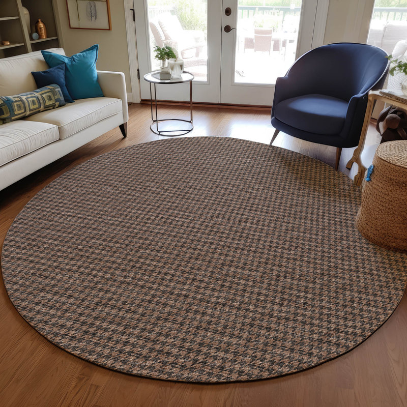 Tapis intérieur / extérieur Loreen avec envers antidérapant, Rond 8 pi