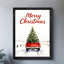 «Black is Vintage Merry Christmas, Christmas is here», reproduction d'art encadrée noire-113411773