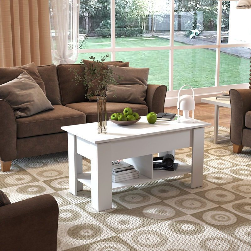 Sherreka Lift Top Four Leg Coffee Table with Storage
