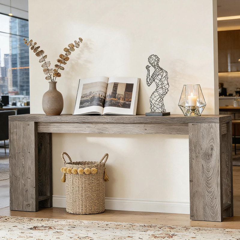 Table d'entrée en bois, console, table d'appoint en bois