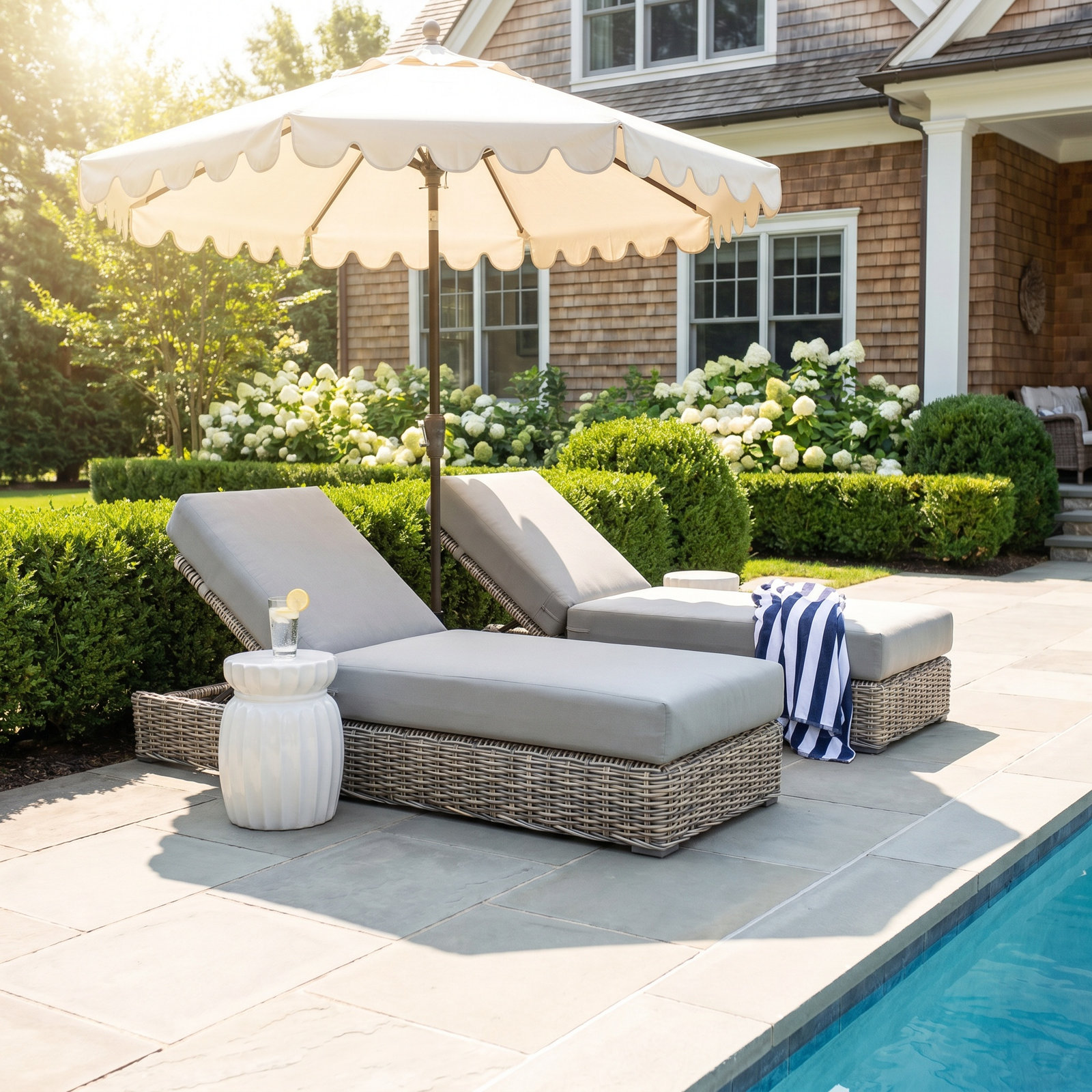 Sommer 29.1'' Outdoor Wicker Chaise Lounge