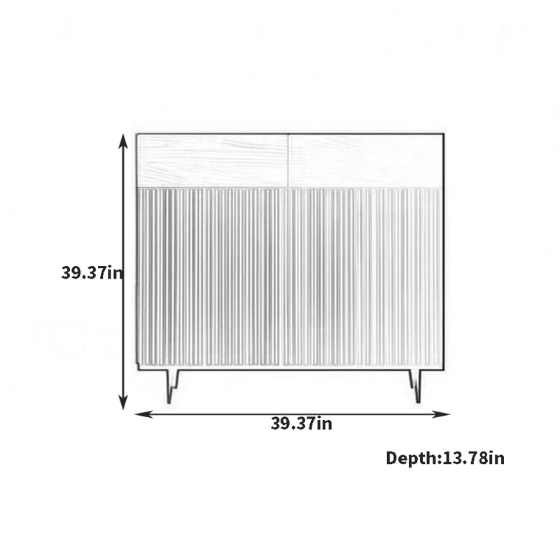 Wanaque, 39.37" H x 39.37" W x 13.78" D