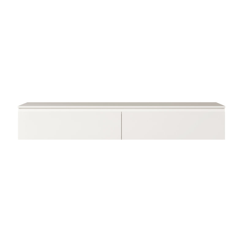 Syvanna Wall-Mounted TV Cabinet, 28.4cm H x 175cm L x 31.8cm W, White