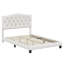 Lit plateforme tapissier Plowell avec tête de lit courbée et détails capitonnés Diamond-1045636618