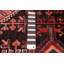 Tapis noir et rouge Anatolian Vintage 4 pi 10 po x 10 pi 6 po