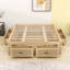 Lit plateforme en bois avec 6 tiroirs de rangement-1258302594-1258302602