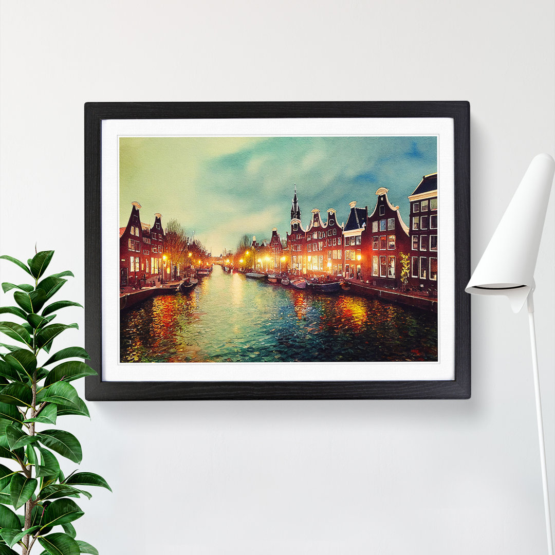 Amsterdam Canal Watercolour Vol.3 - Single Picture Frame Print