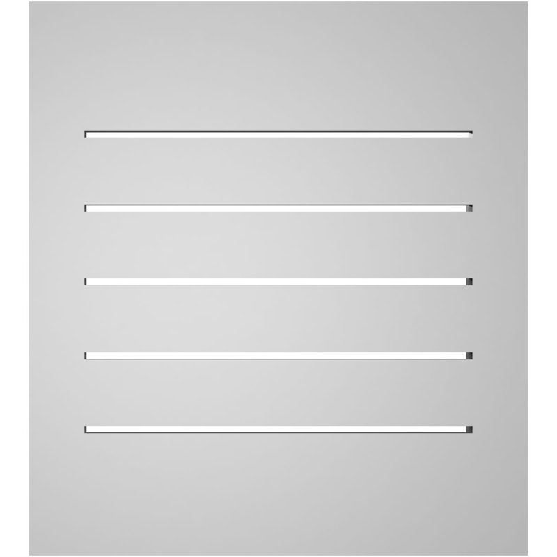 Évent à pignon fonctionnel en uréthane rectangulaire à fixation en surface, brun clair apprêté, H 20 po x l 18 po x P 1,5 po