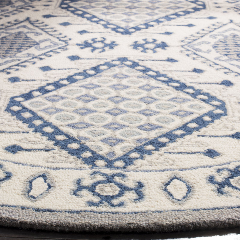 Micro-Loop Hand Tufted Wool Southwestern Rug, Rectangle 8' x 10'