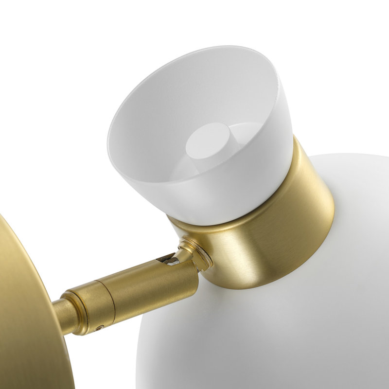 Minami Plug-in Armed Sconce, White